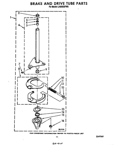 Brake and drive tube