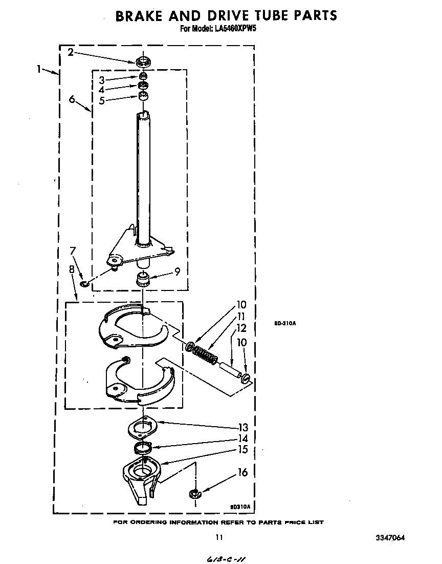 BRAKE AND DRIVE TUBE