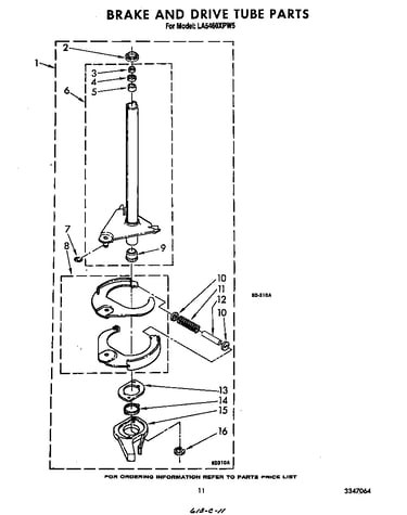 Brake and drive tube