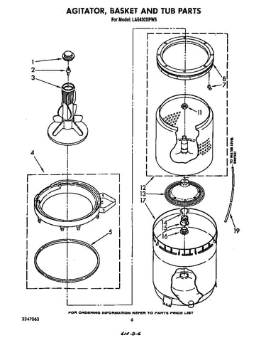 Agitator, basket and tub