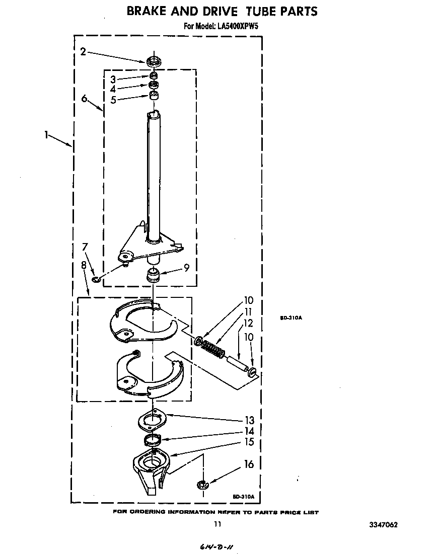 Brake and drive tube