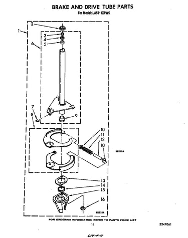 Brake and drive tube