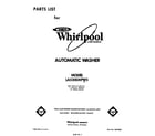 Whirlpool LA5300XPW5 front cover diagram
