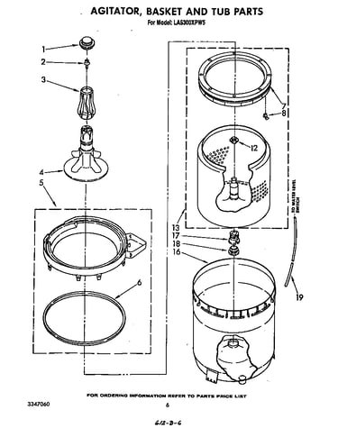 Agitator, basket and tub