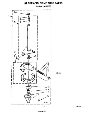Brake and drive tube