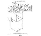 Whirlpool LA6200XPW3 top and cabinet diagram