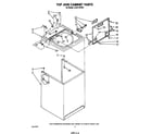 Whirlpool LA5311XPW4 top and cabinet diagram