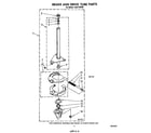 Whirlpool LA5311XPW4 brake and drive tube diagram