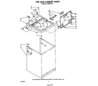Whirlpool LA6000XPW4 top and cabinet diagram