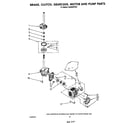 Whirlpool LA6000XPW4 brake, clutch, gearcase, motor and pump diagram