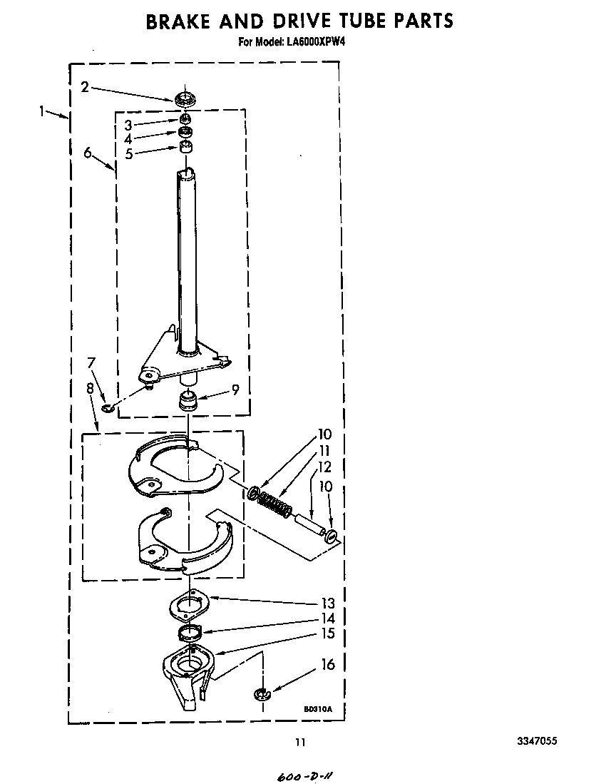 Brake and drive tube