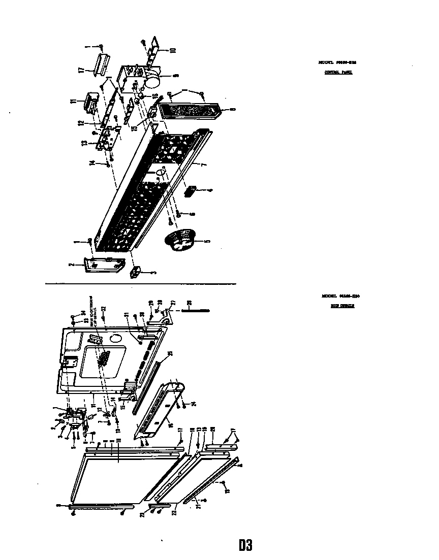 Control panel model no. 8566-h30