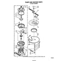 Whirlpool DU4500XR1 pump and motor diagram