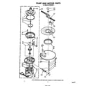 Whirlpool DU4000XR1 pump and motor diagram