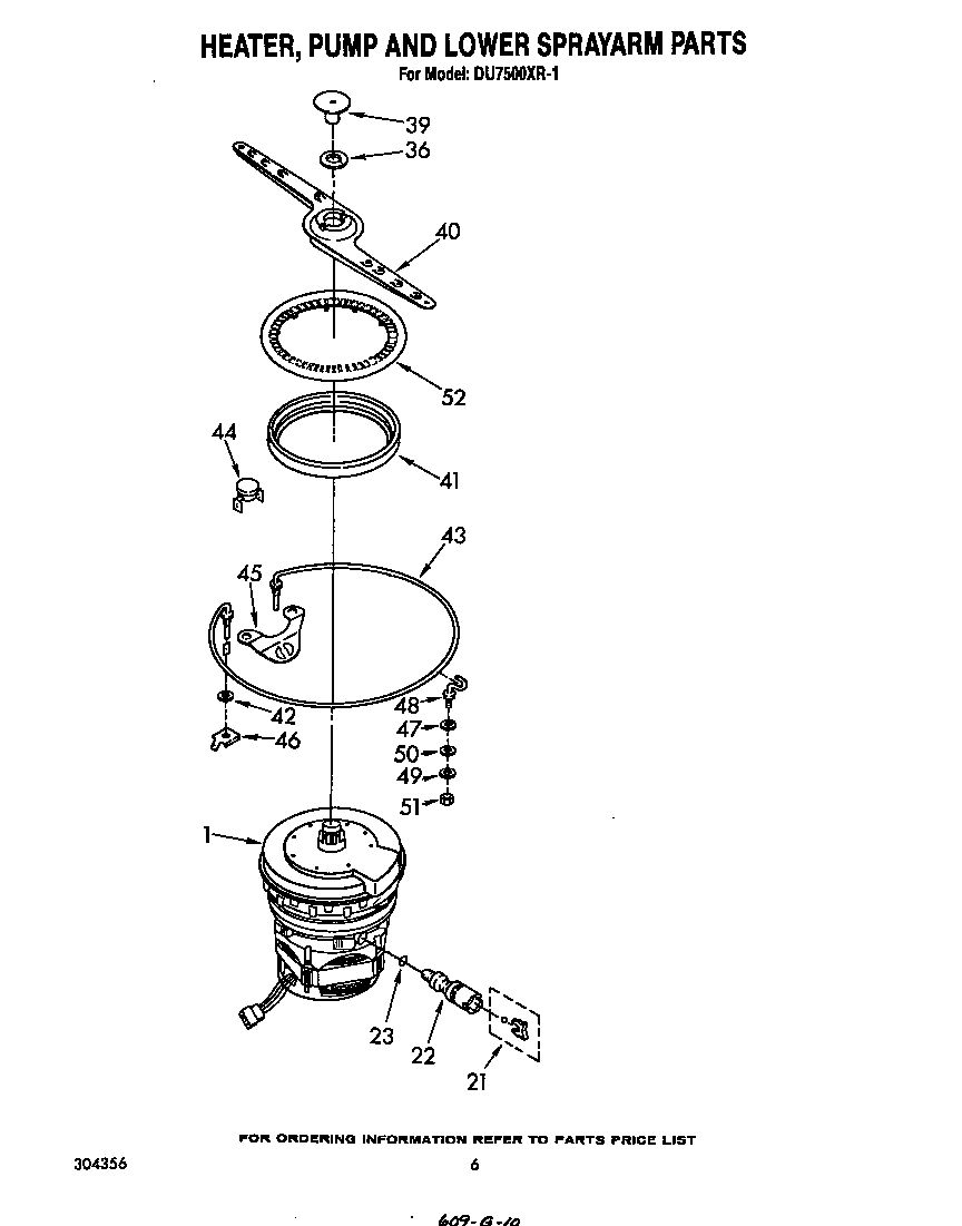 Heater, pump and lower sprayarm