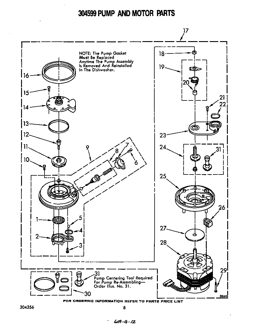 304599 pump and motor