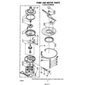 Whirlpool DP1098XRW0 pump and motor diagram