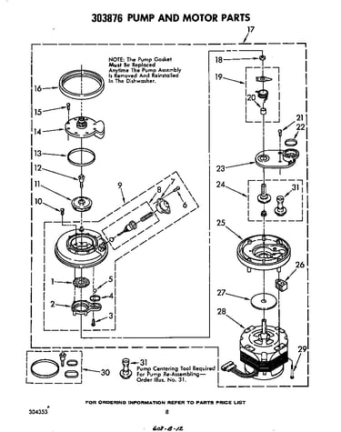 303876 pump and motor