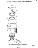 Heater, pump and lower spray arm