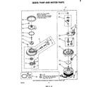 Whirlpool DU5004XM1 pump and motor diagram