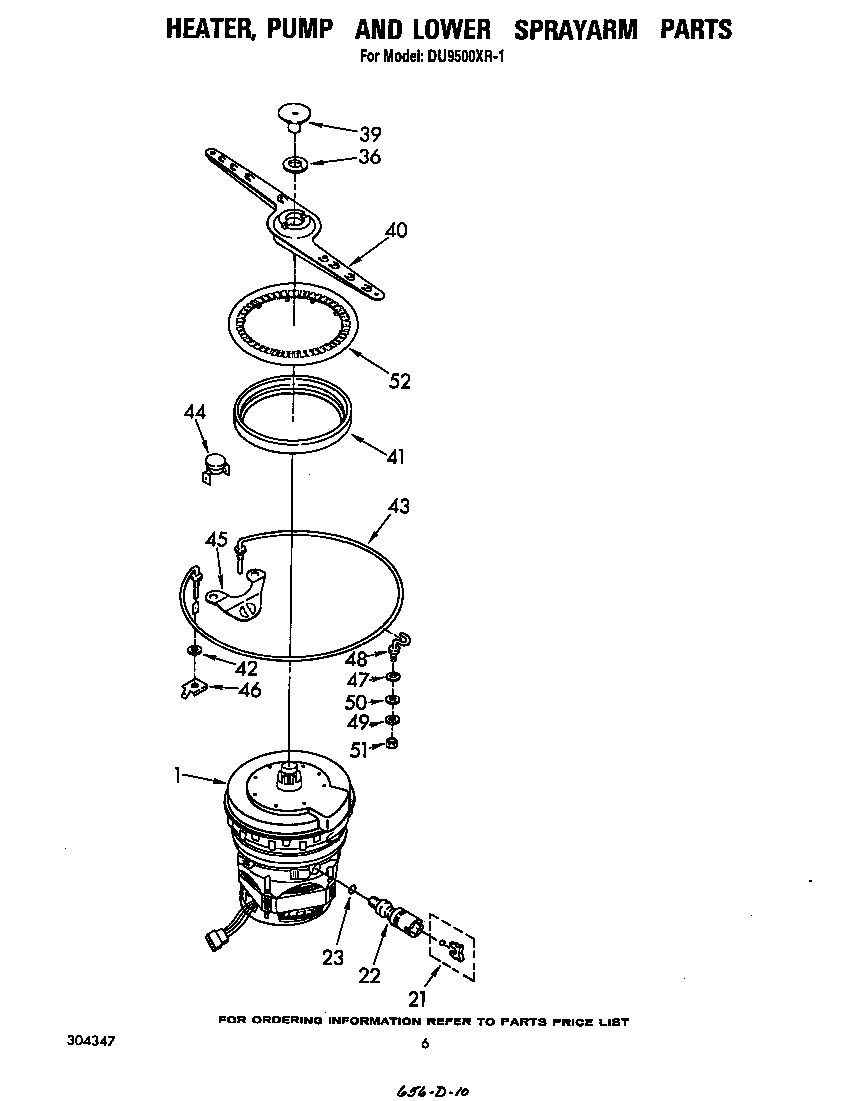 HEATER, PUMP AND LOWER SPRAYARM