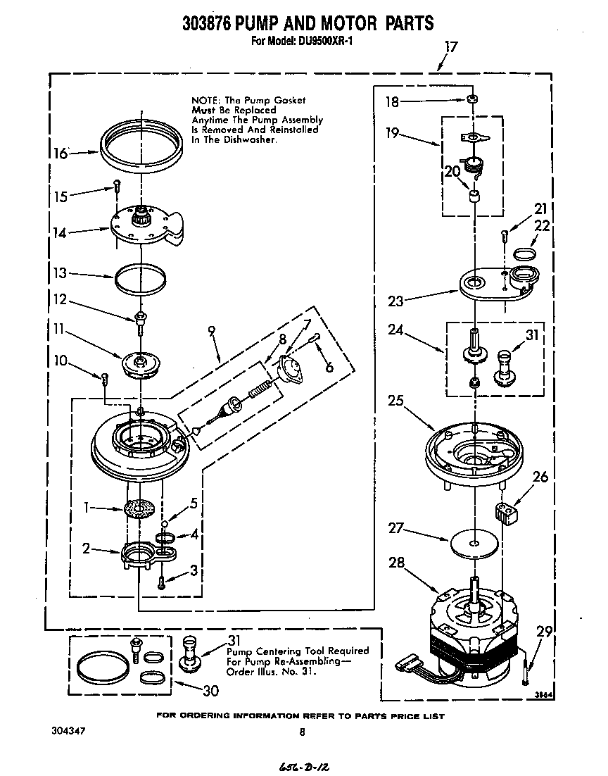 303876 PUMP AND MOTOR