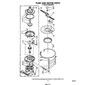 Whirlpool DP3000XRW0 pump and motor diagram