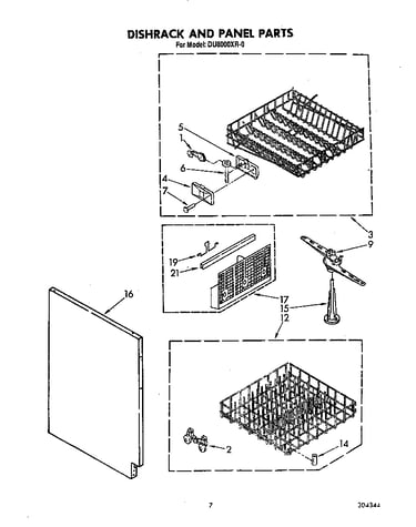 Dishrack and panel