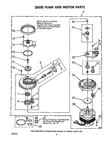 304599 pump and motor