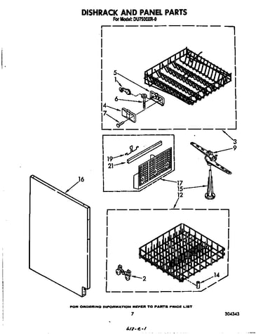 Dishrack and panel