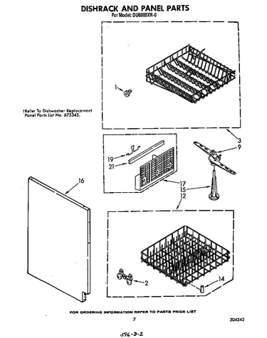 Dishrack and panel