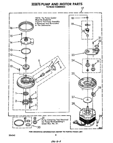 303876 pump and motor