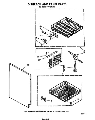 Dishrack and panel