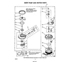 Whirlpool DU5500XR0 303876 pump and motor diagram