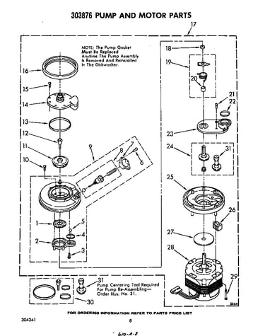 303876 pump and motor