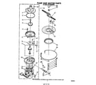 Whirlpool DU1098XRW0 pump and motor diagram