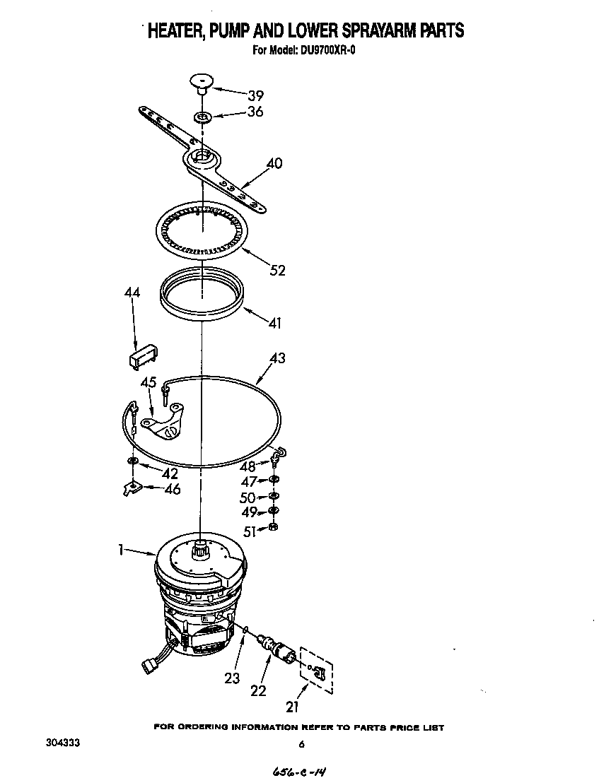 Heater, pump and lower sprayarm