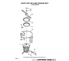 Whirlpool DU9000XR0 heater, pump, and lower spray arm diagram