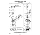 Whirlpool DU9000XR0 304599 pump and motor diagram
