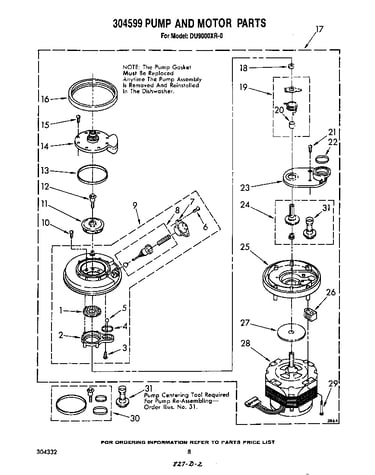 304599 pump and motor