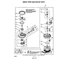 Whirlpool DU5040XP0 303876 pump and motor diagram