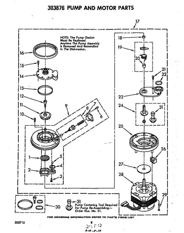 303876 pump and motor
