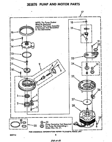 303876 pump and motor