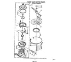 Whirlpool DU3040XP0 pump and motor diagram