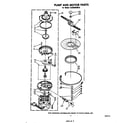 Whirlpool DU4500XM0 pump and motor diagram