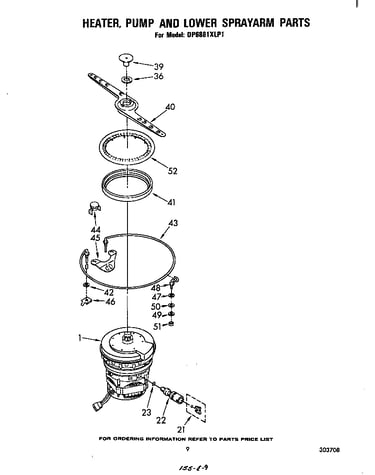 Heater, pump and lower sprayarm