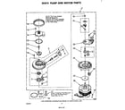 Whirlpool DU5504XM0 303876 pump and motor diagram