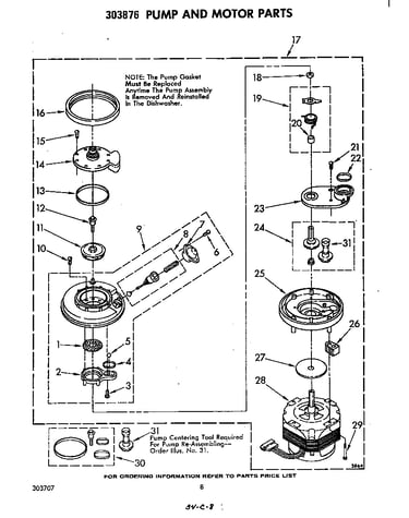 303876 pump and motor
