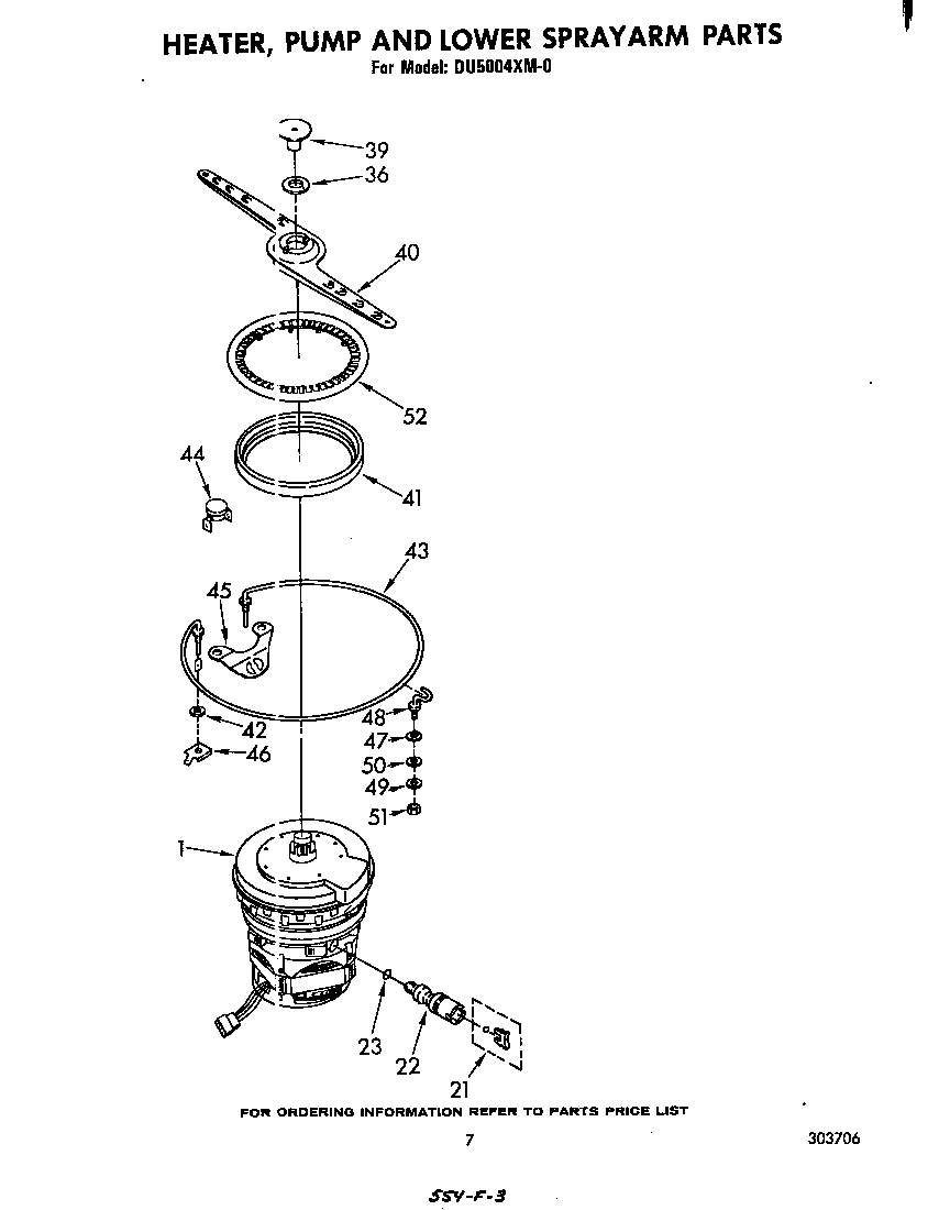 Heater, pump and lower sprayarm