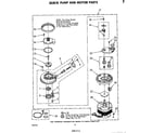 Whirlpool DU5004XM0 303876 pump and motor diagram